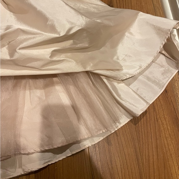 Calvin Klein Strapless Cocktail Dress with Petal Appliqué in pale pink size 8 - Picture 4 of 9